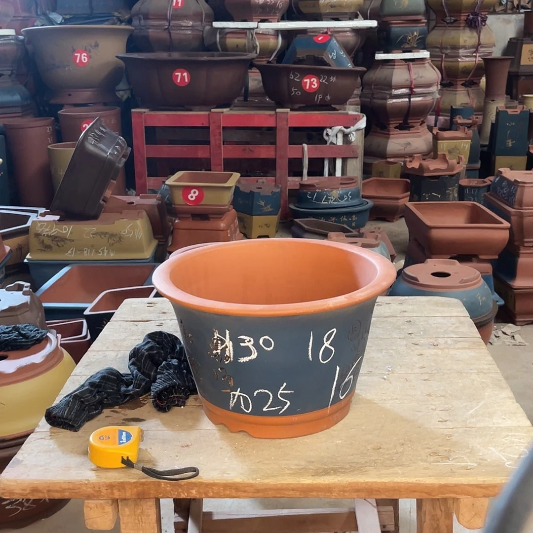 紫砂花盆斗盆一个