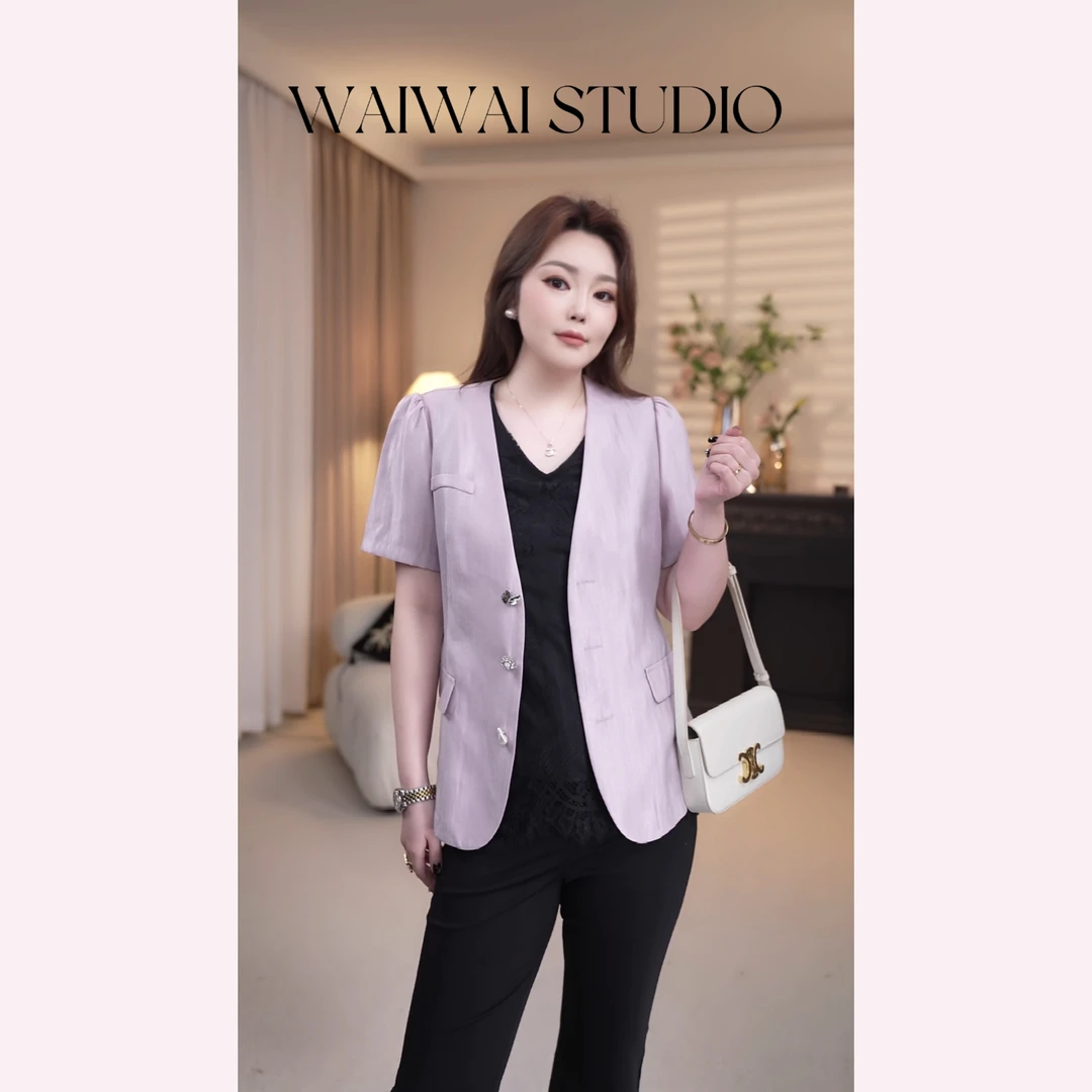 【雾衫】显瘦精致琉璃光百搭小外套 X52S318