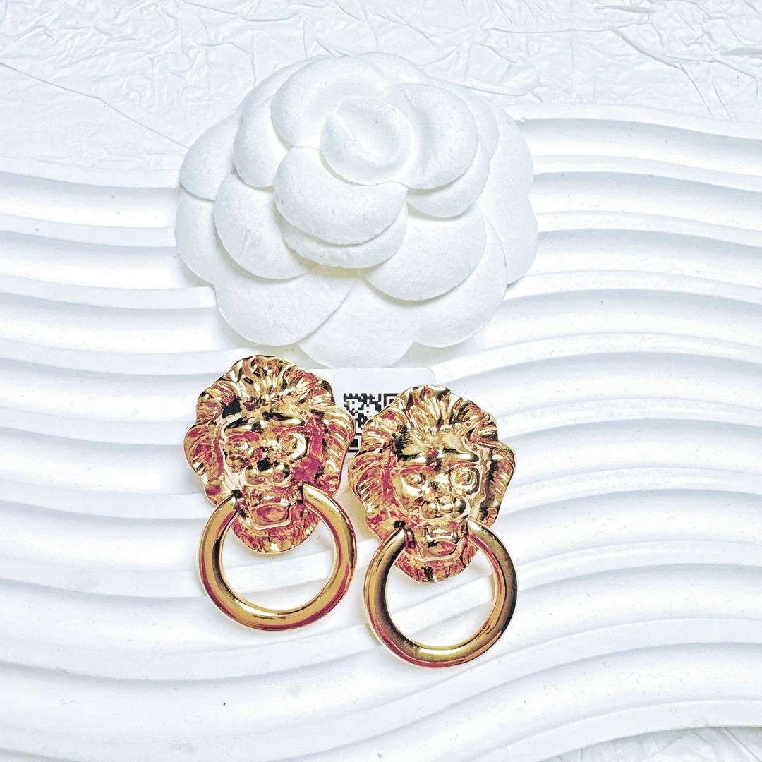 95新  柚礼中古KJL狮子耳夹lz403321