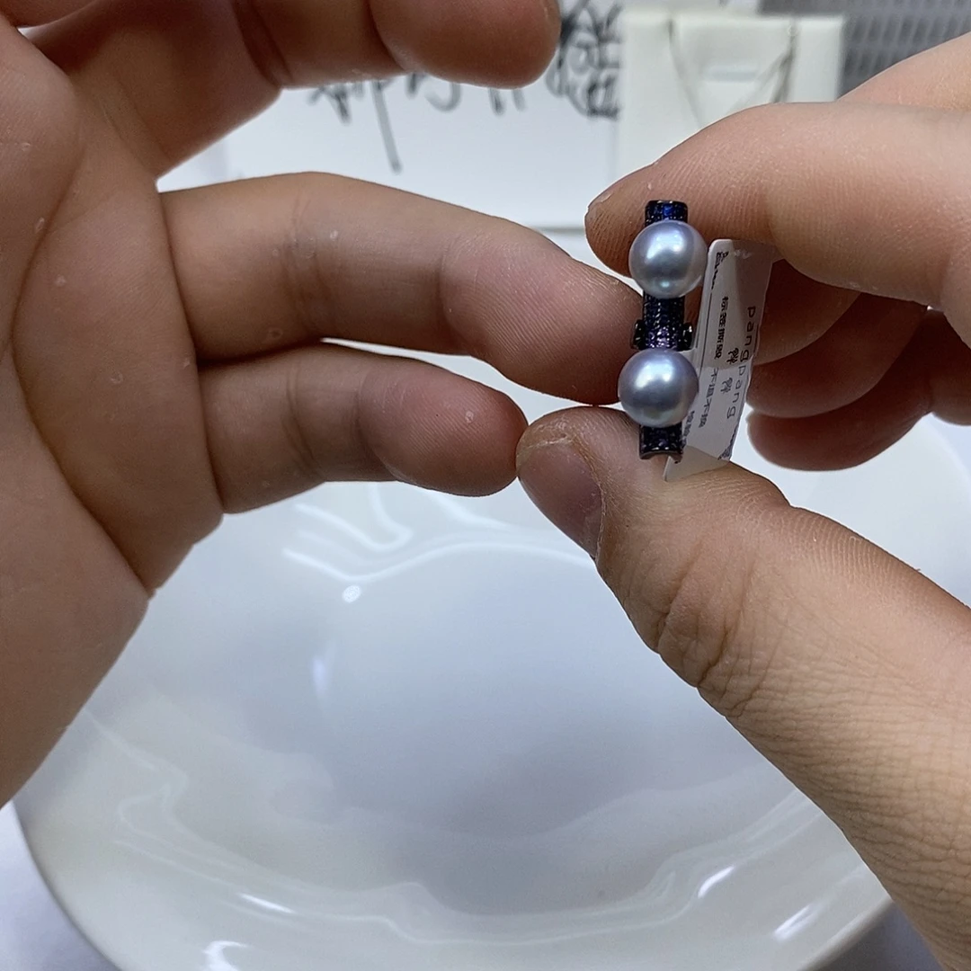 银S925镶嵌海水珍珠戒指