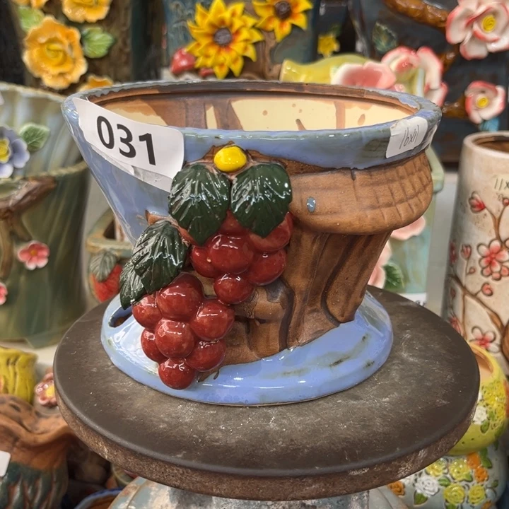 紫砂花盆粗陶材质多肉花盆