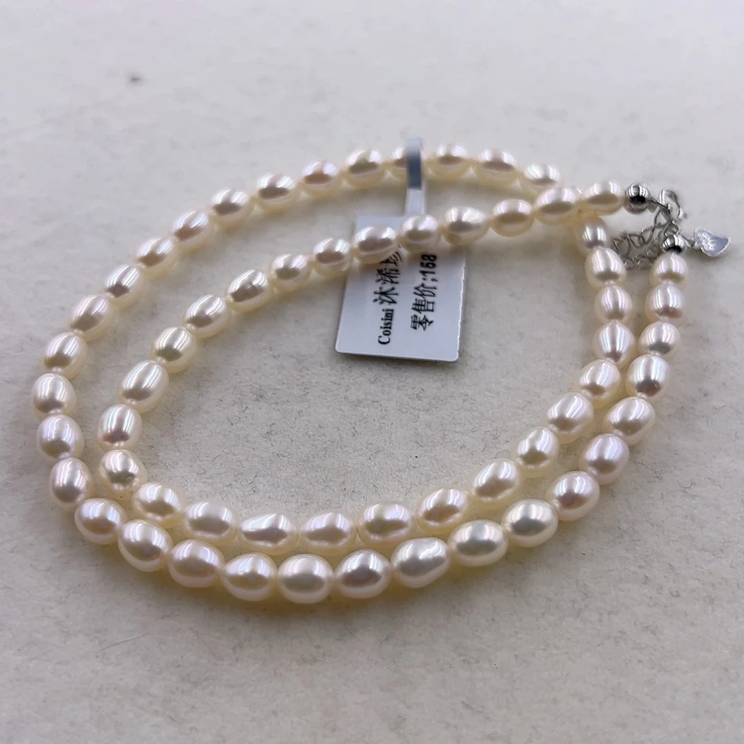 淡水珍珠颈饰银S925镶嵌
