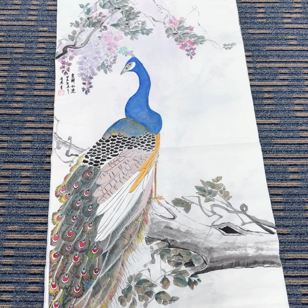 国画张芳华四尺童