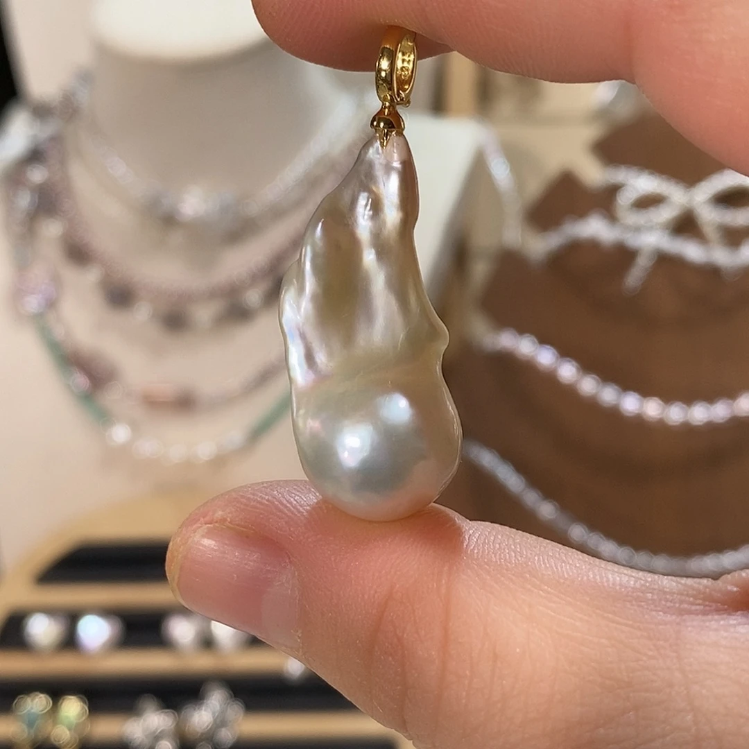 颈饰淡水珍珠银S925镶嵌