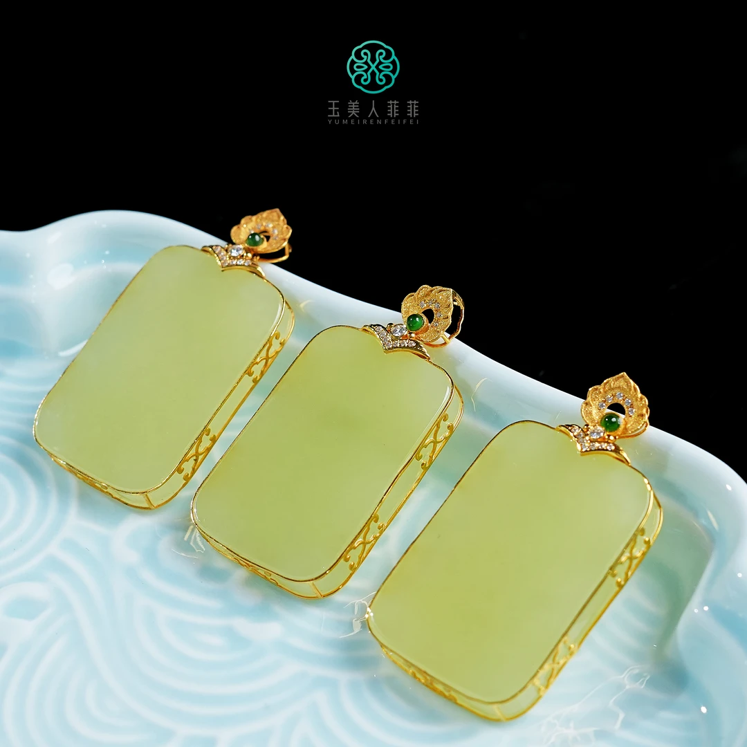 珠光宝气-和田玉无事牌吊坠约31*21mm-多样性发一