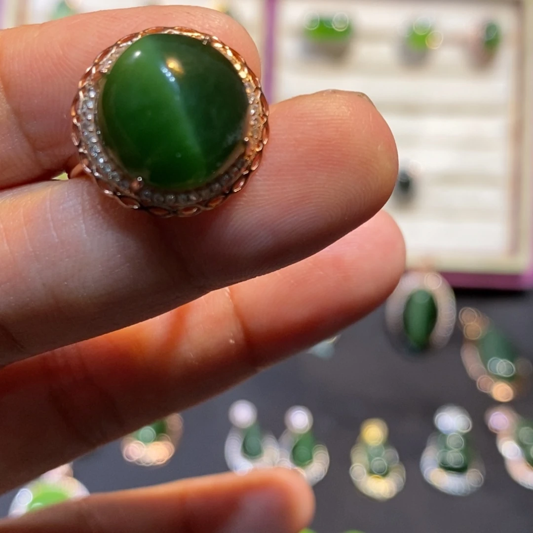 和田玉（碧玉）银S925镶嵌颈饰御**行