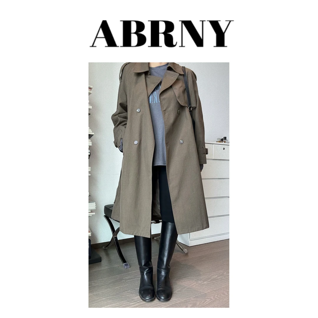 许小黑【巴黎旧梦】新款雅丹长款老钱风衣外套设计师老钱时尚8210