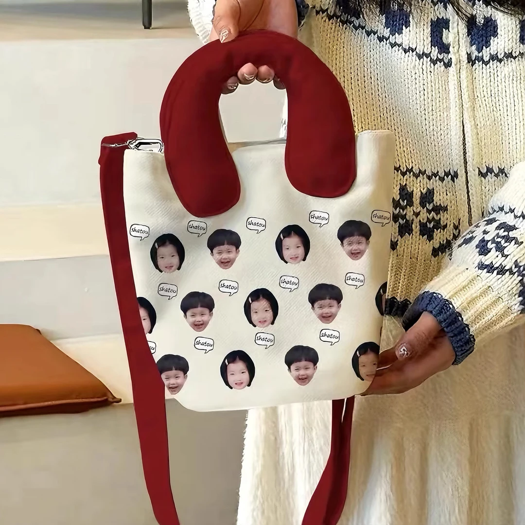 莎头头像款周边创意可爱5114应援水桶帆布包斜挂包手提包送礼礼物