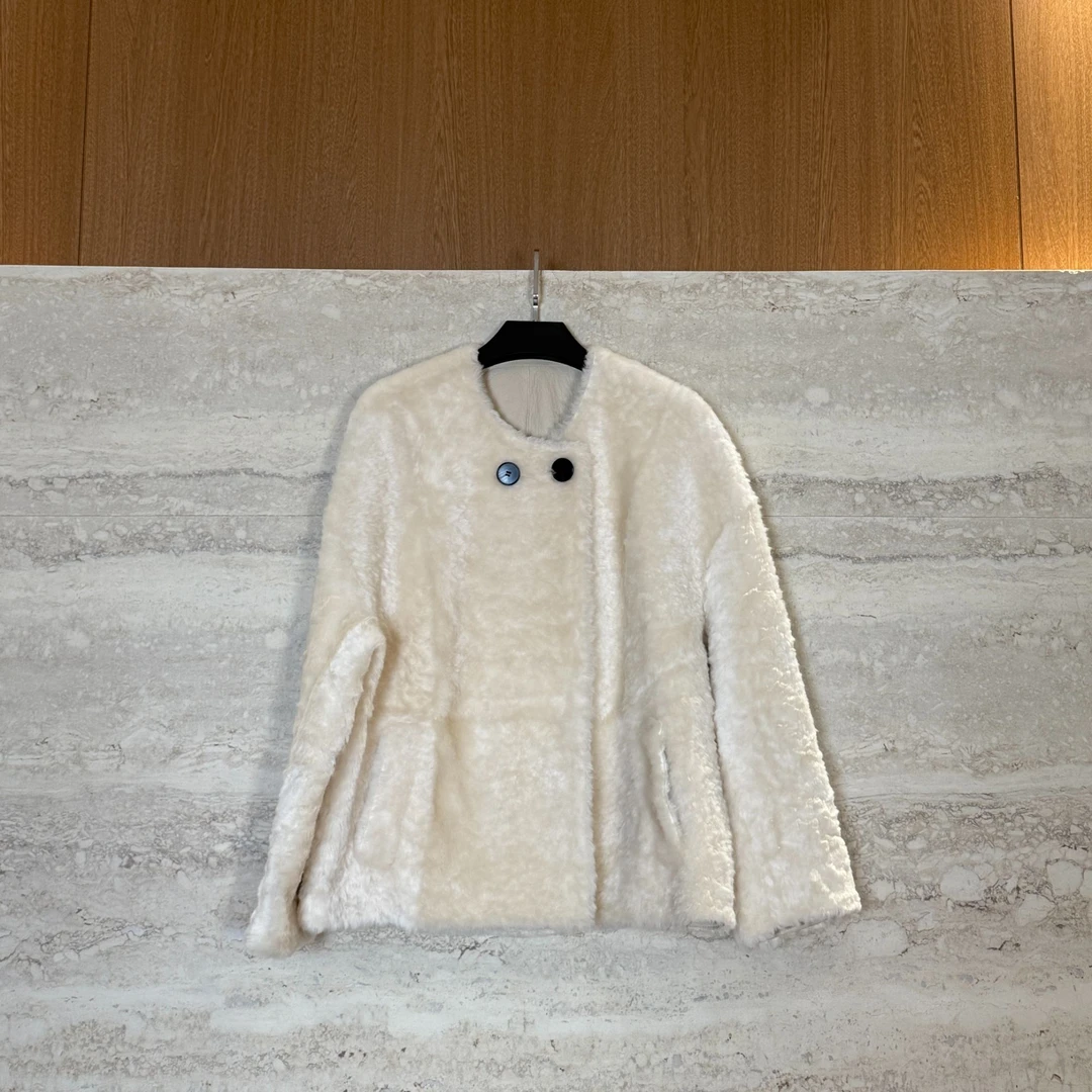 TANTAN 时尚气质百搭秋冬皮毛一体外套4054