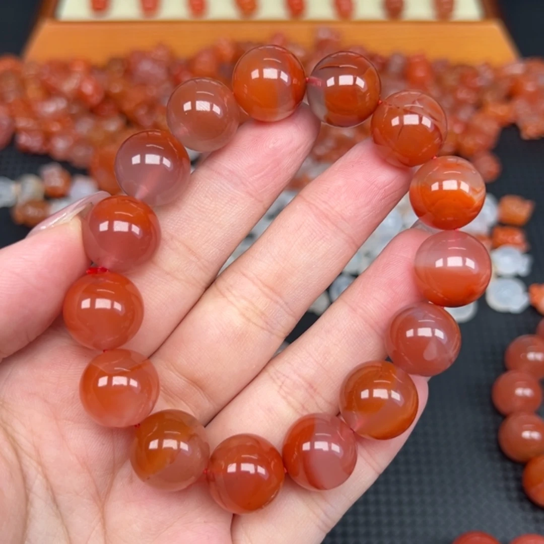 南红玛瑙未镶嵌手链