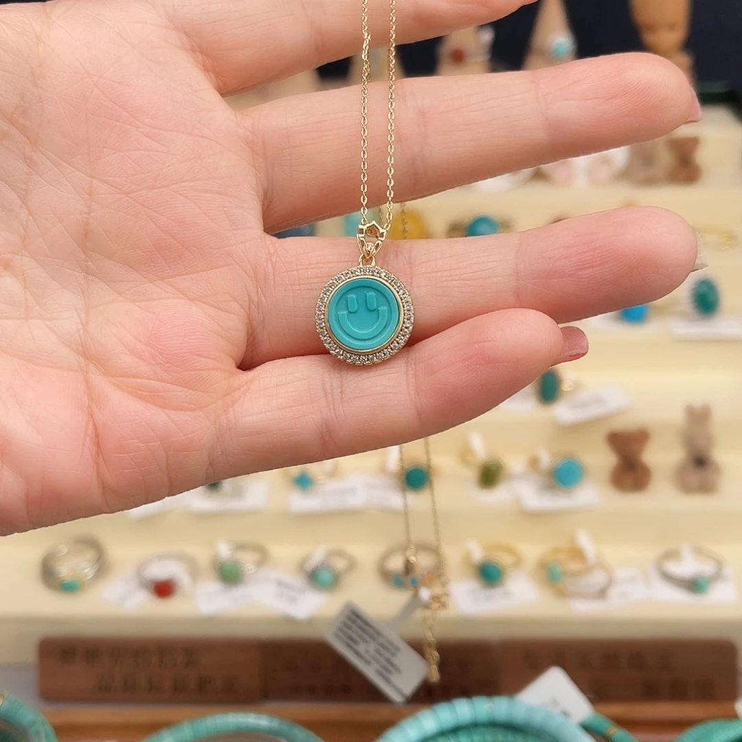 绿松石颈饰合金项链