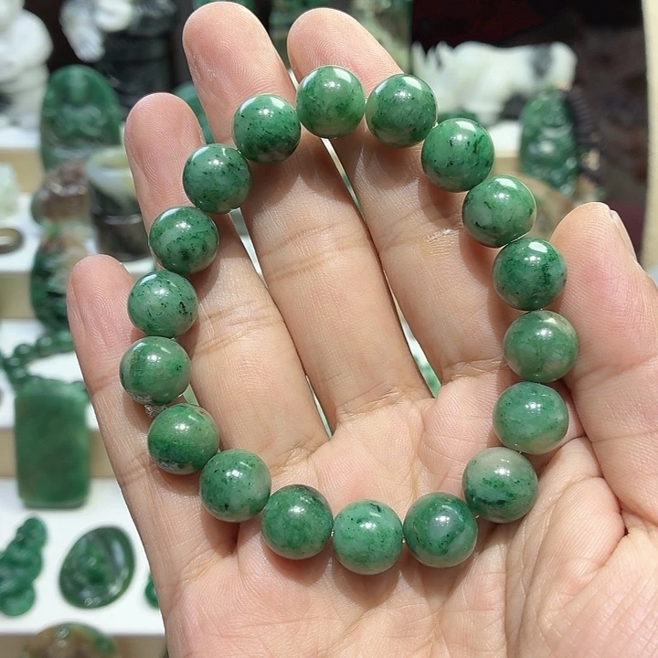 独山玉未镶嵌手串卡11.8