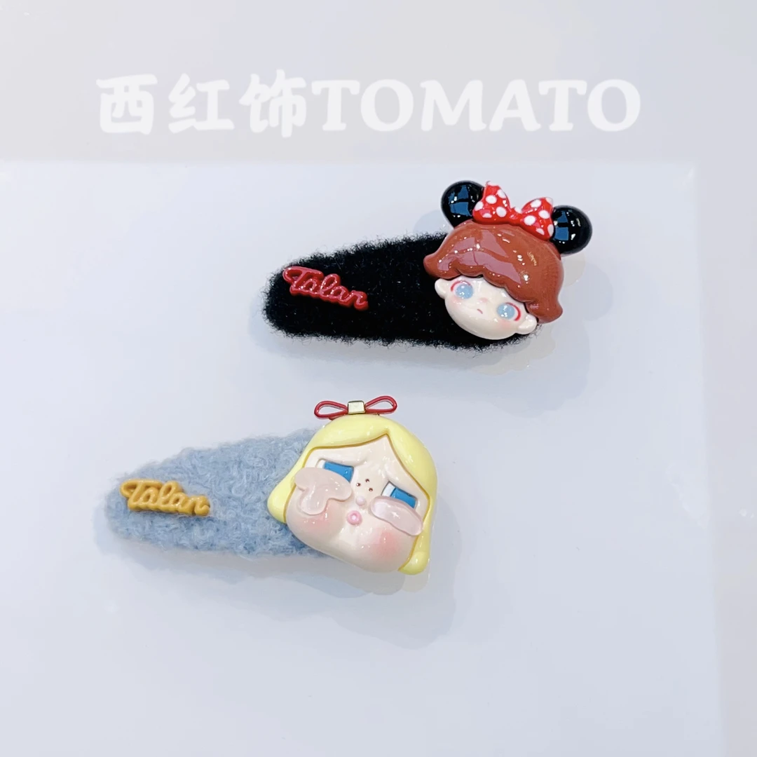 西红饰TOMATO韩国东大门百搭可爱妹妹毛茸茸侧边BB夹