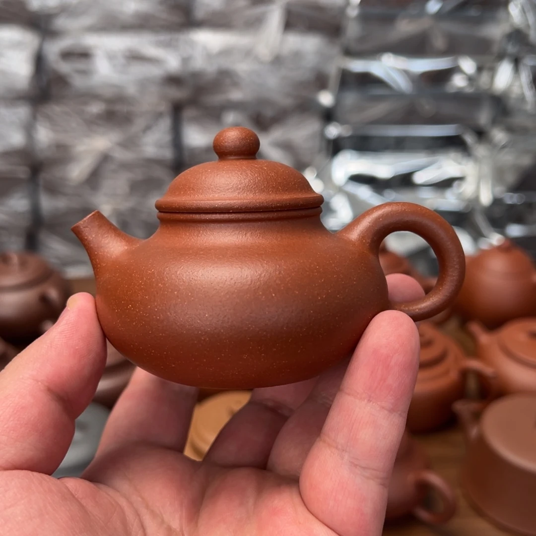 6***8紫砂茶壶110cc红降坡容天