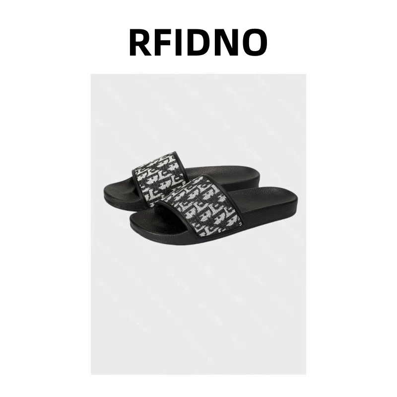 2025新款拖鞋夏季爆款透气一字拖室外穿高端潮流刺绣男女凉鞋