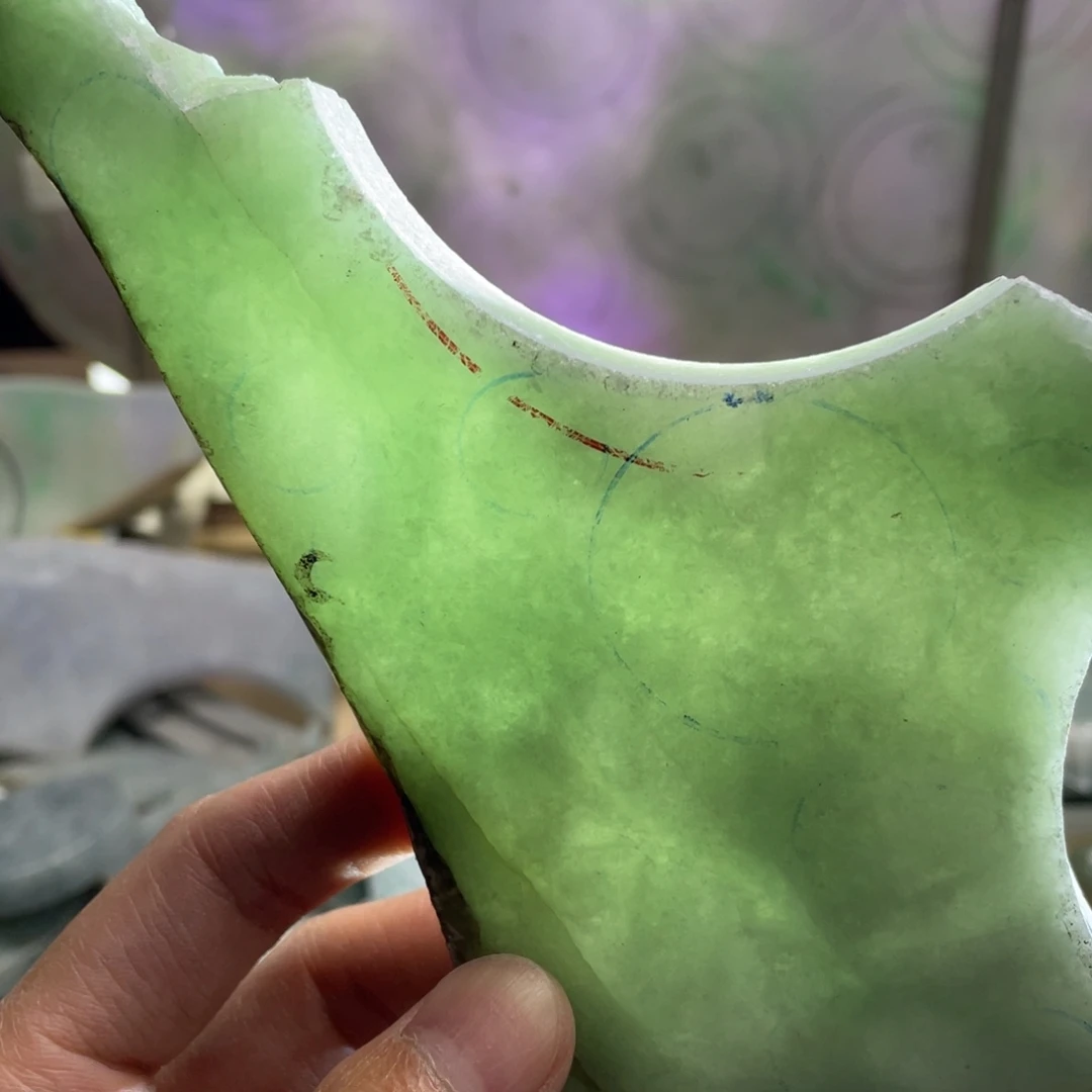 翡翠未镶嵌挂件K缅甸天然翡翠片料