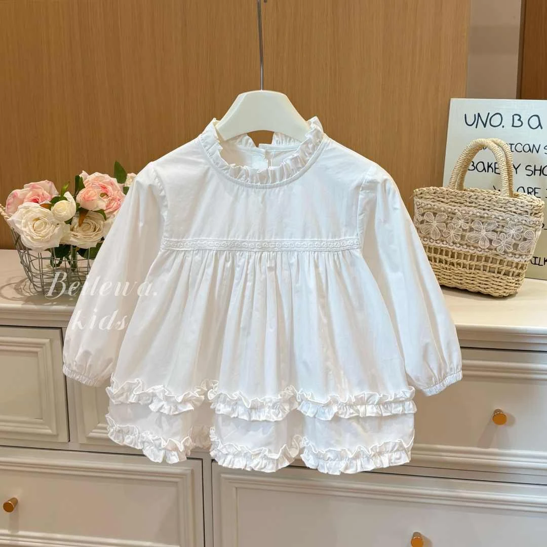 新款女童秋装衬衫女宝宝韩版儿童洋气童装女童女童衬衫长袖衬衣