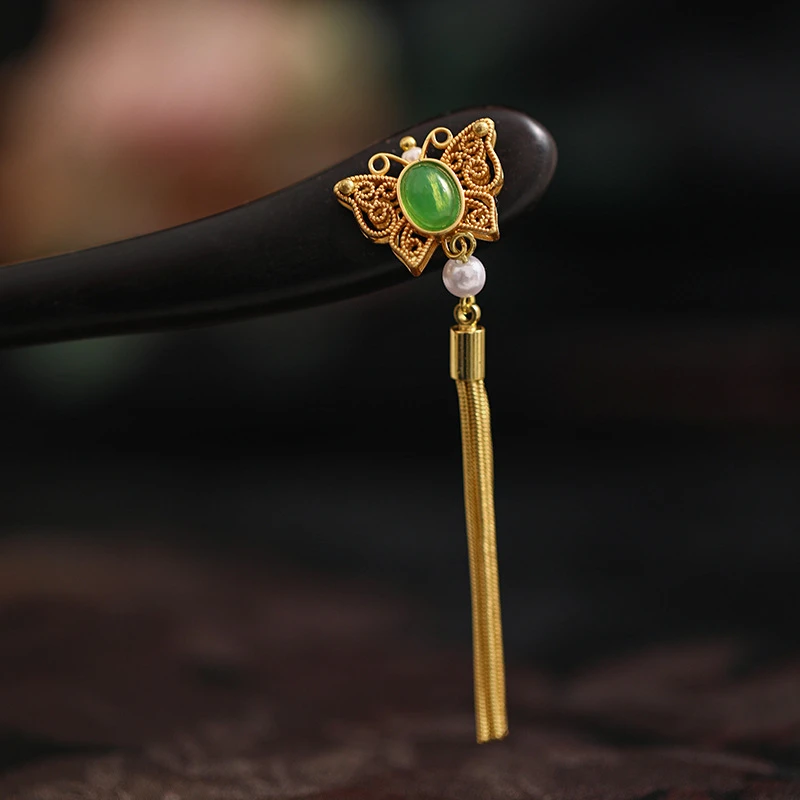 新作檀木发簪新中式日常盘古风现代风首饰发饰发钗汉服簪子