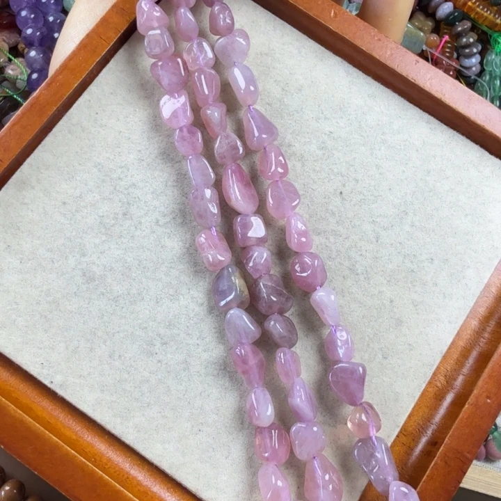 查罗石未镶嵌珠宝半成品卡8紫马粉一条