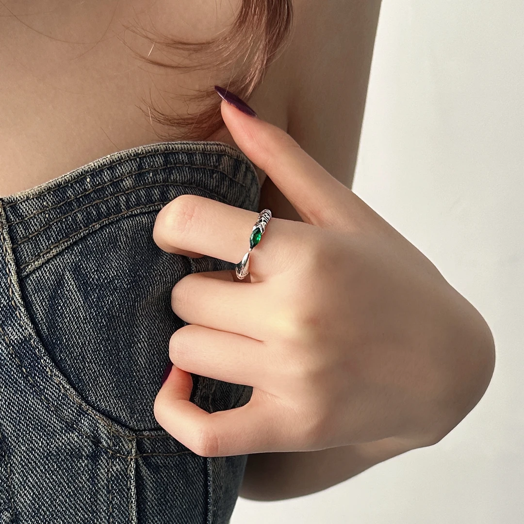 合金戒指 J0338-1精致轻奢潮流百搭个性时尚小众指点山河笔开口戒