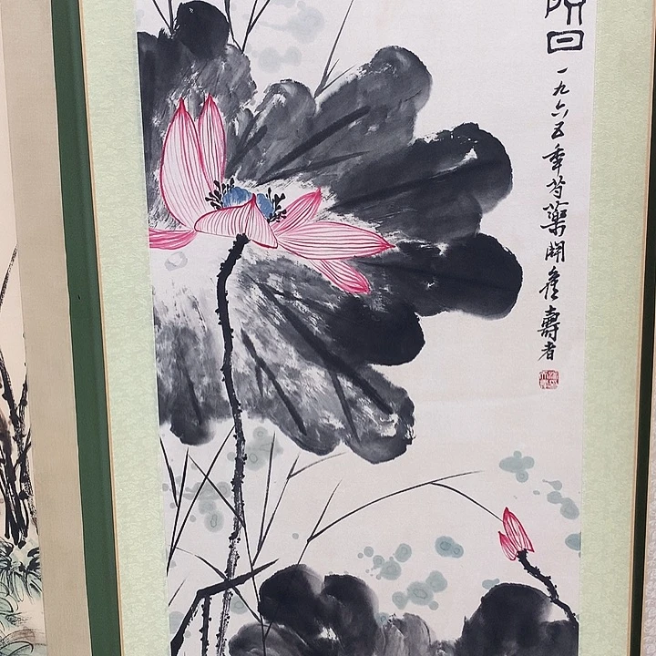 横款精品国画作品轴