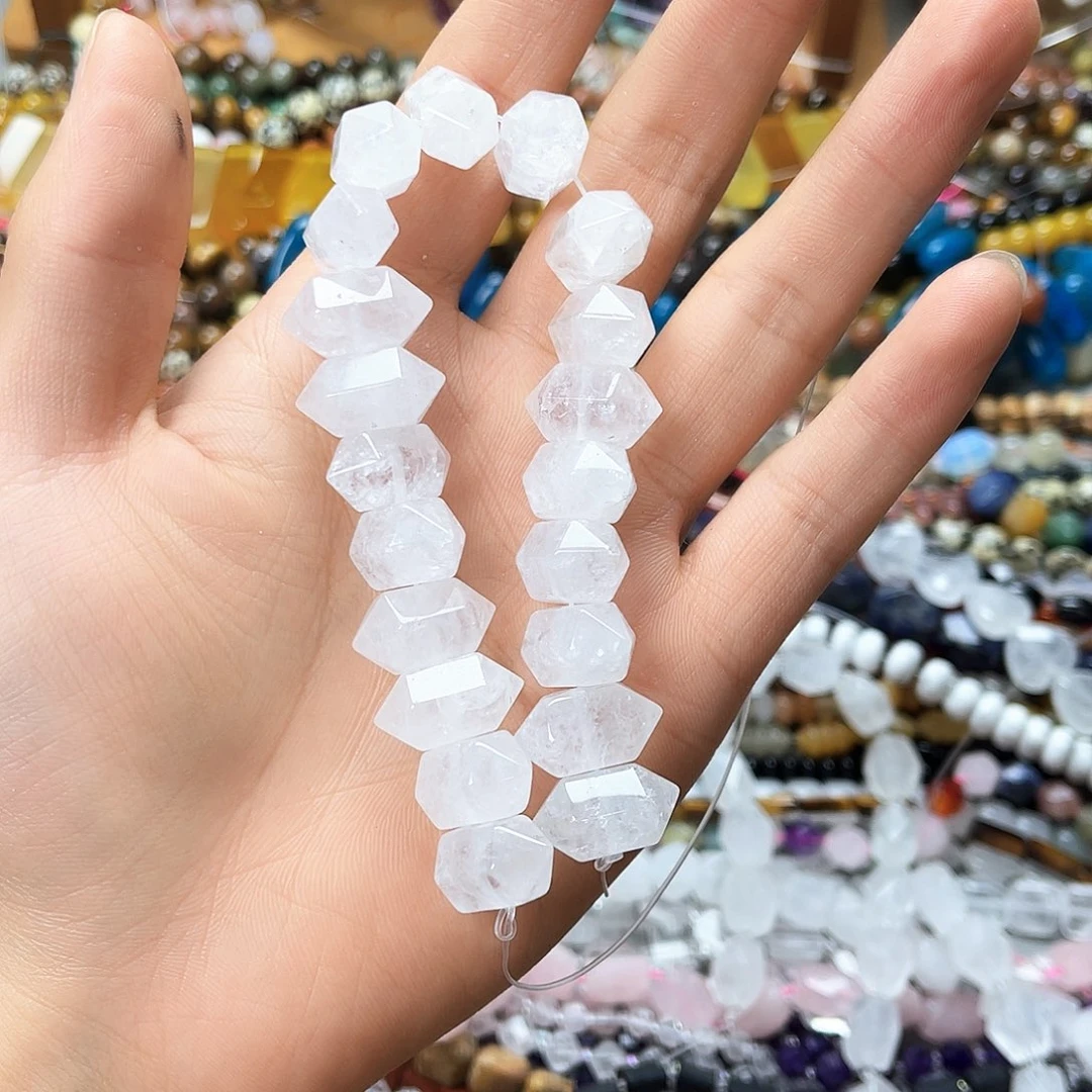 玛瑙/玉髓未镶嵌珠宝半成品白水双尖20颗