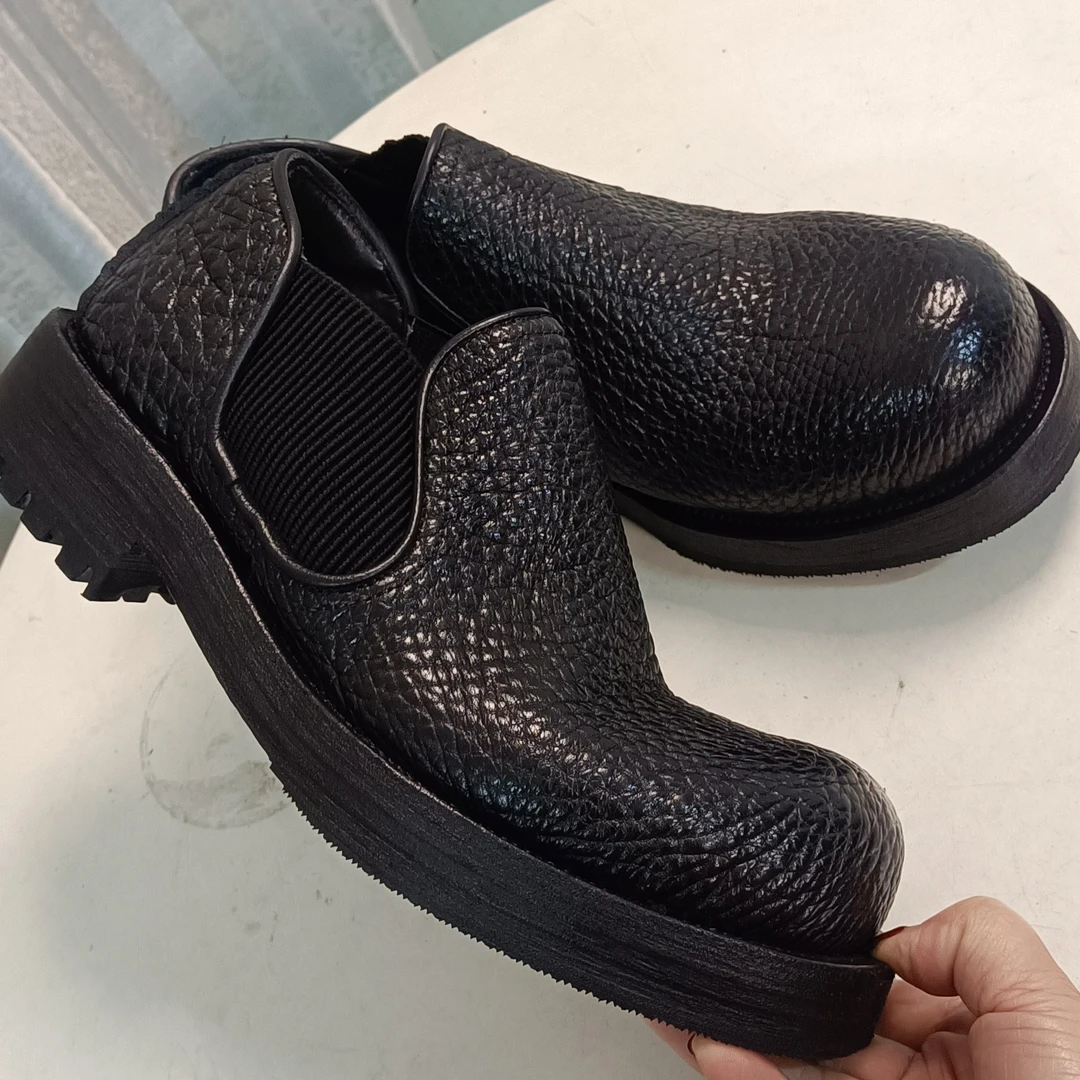 低帮英伦风切尔西靴短靴潮流春秋季厚底百搭时尚短筒