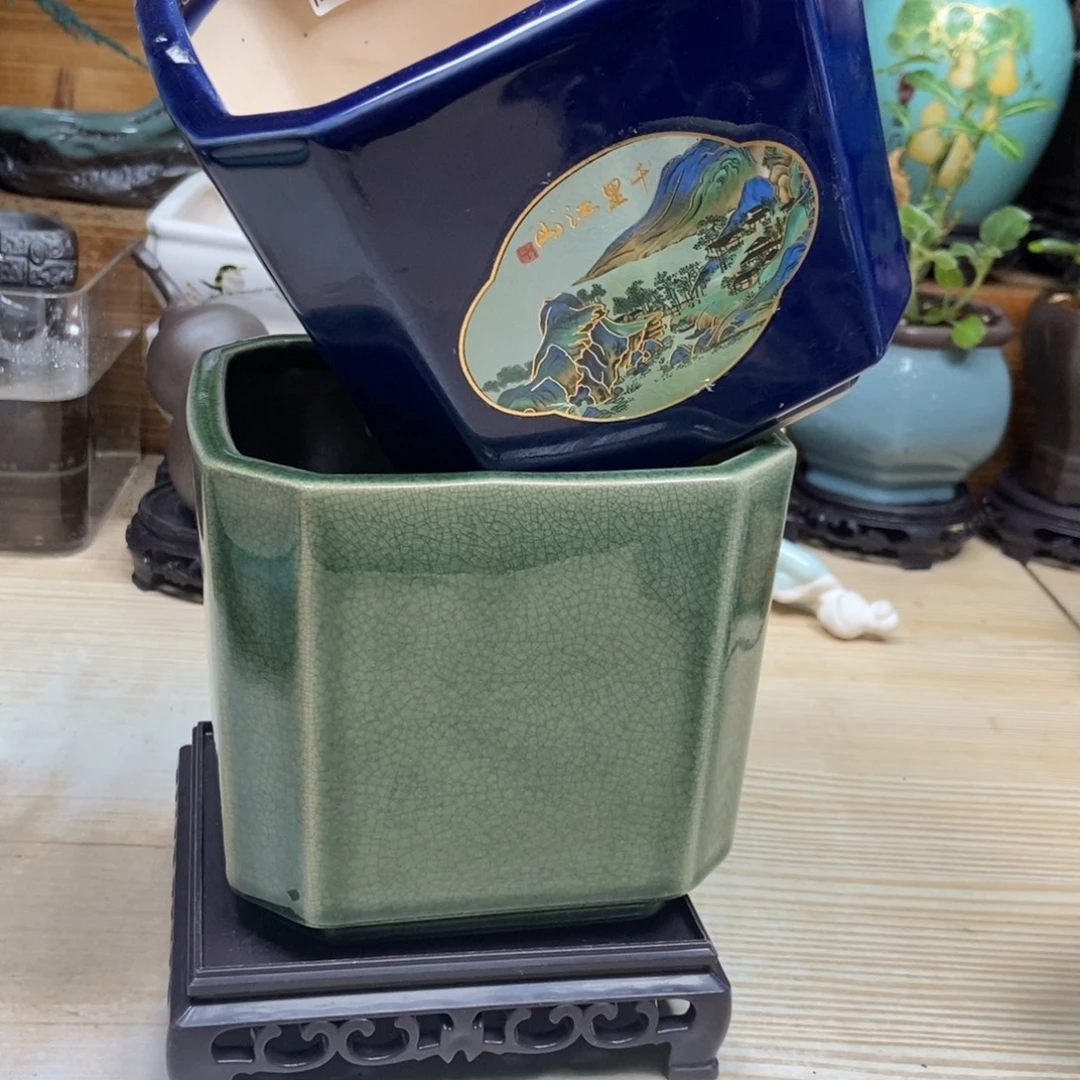 瓷片陶瓷花盆陶瓷艺术