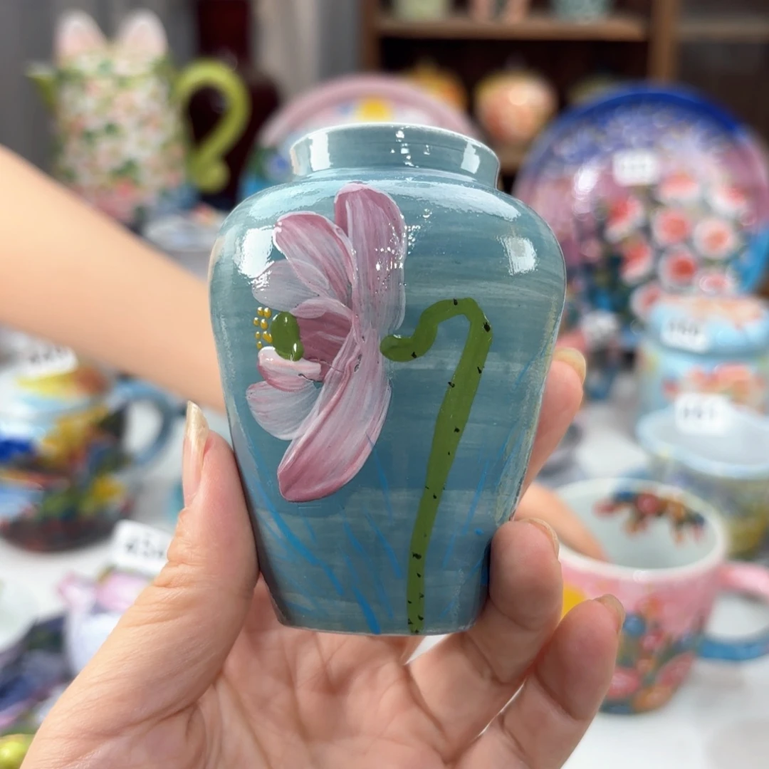 景德镇手绘高温釉下彩陶瓷茶具