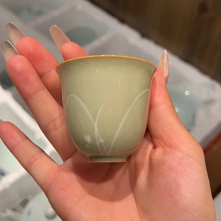 堂钟正窑秘色瓷单杯