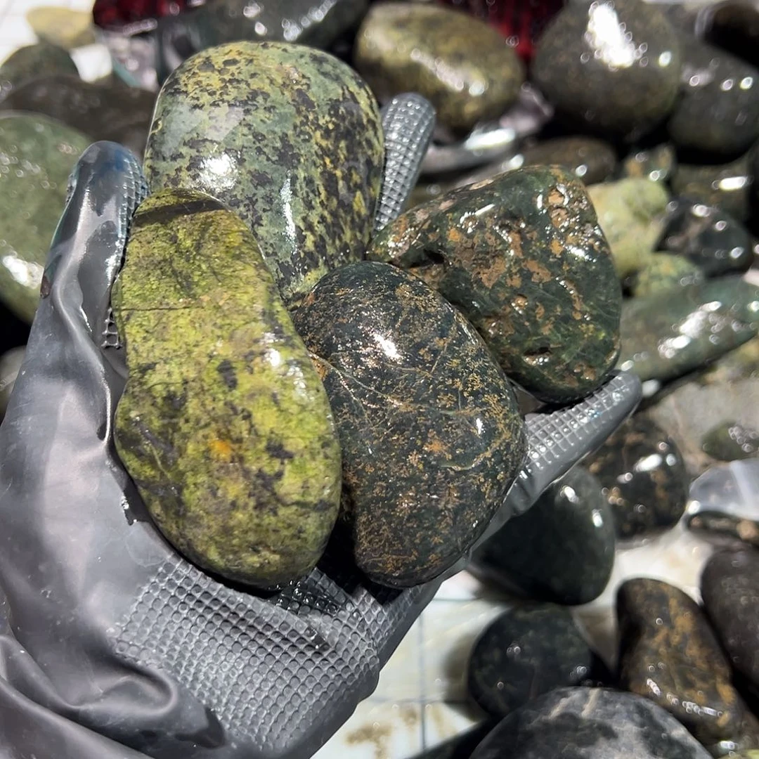 合金蛇纹石玉西藏藏玉药王石啊*