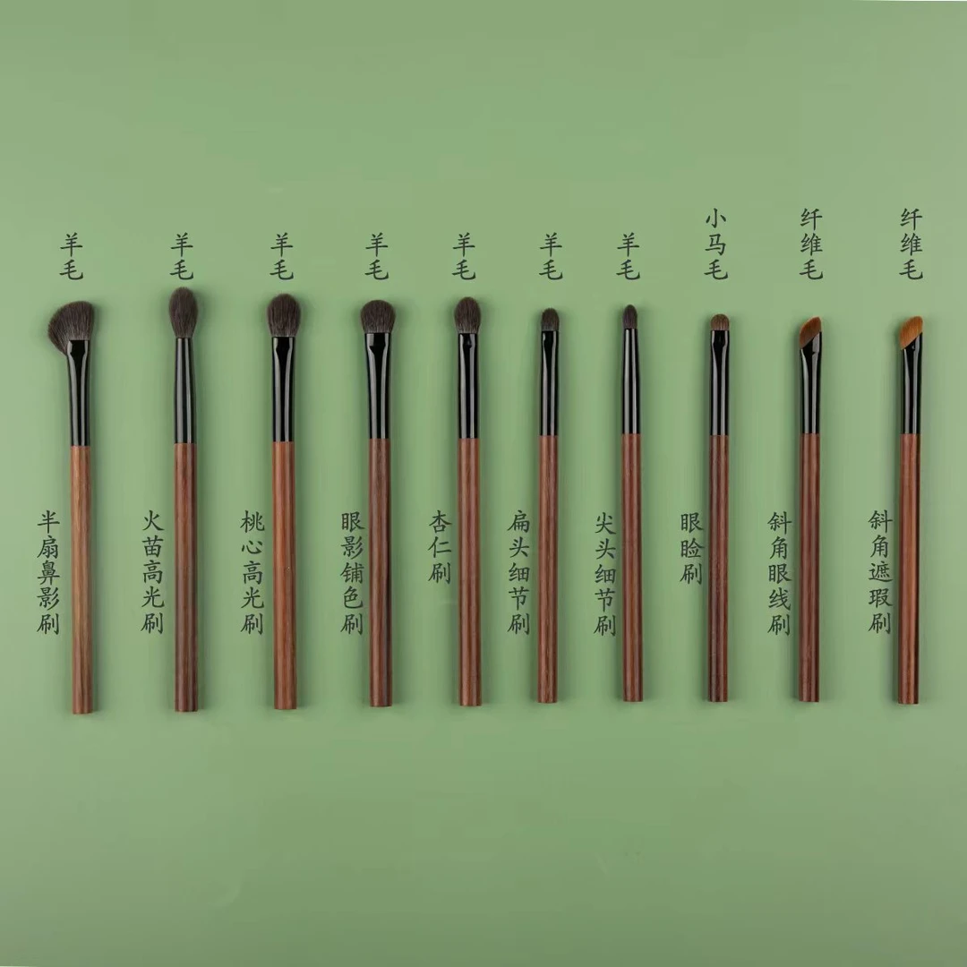 沧州九九动物毛化妆刷10支套刷柔软亲肤不扎脸不脏妆