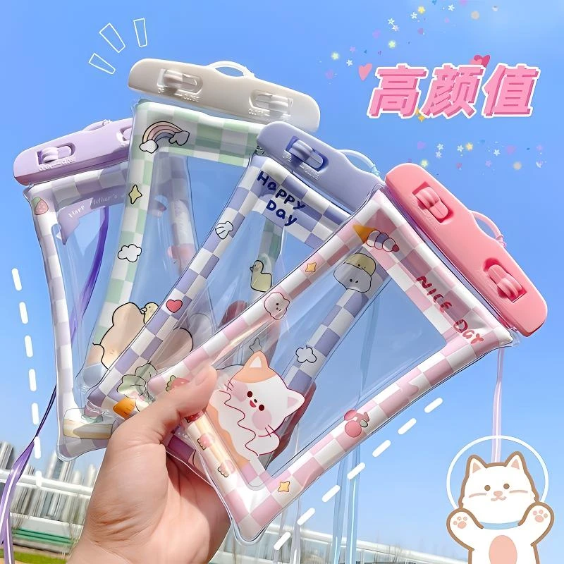 气囊手机防水袋可触屏新款游泳漂流水下拍照潜水温泉海洗澡密封套