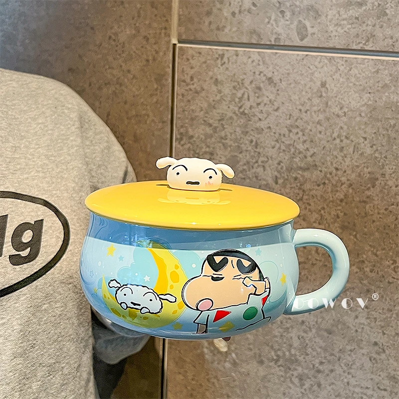 蜡笔小新联名泡面碗宿舍新款女高颜值陶瓷碗个人专用家用生日礼物