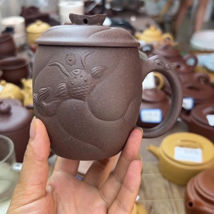 茶壶紫砂紫泥半手350