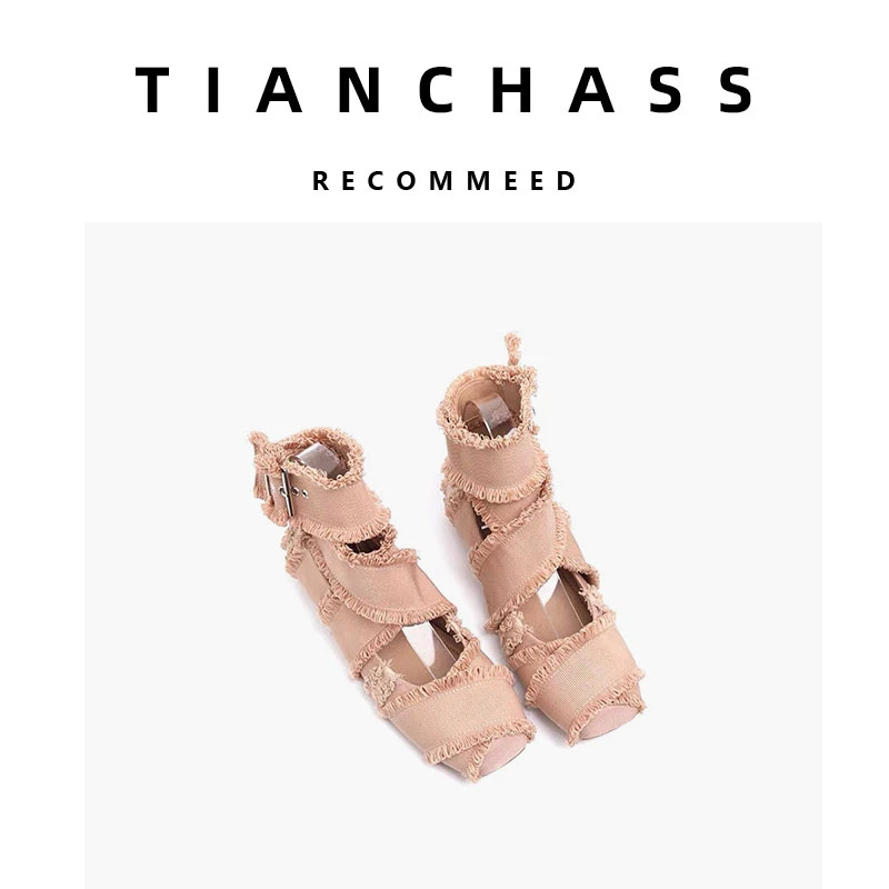 【古巴比伦芭蕾鞋】欧若风缠绕绑带设计芭蕾鞋女高级感气质高跟鞋