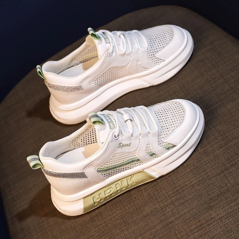 小白鞋女鞋2025新款夏季透气休闲百搭运动鞋轻便网鞋防滑软底板鞋