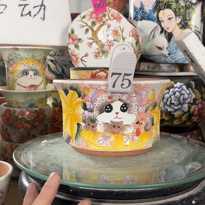 景德镇手绘花盆性价比超高