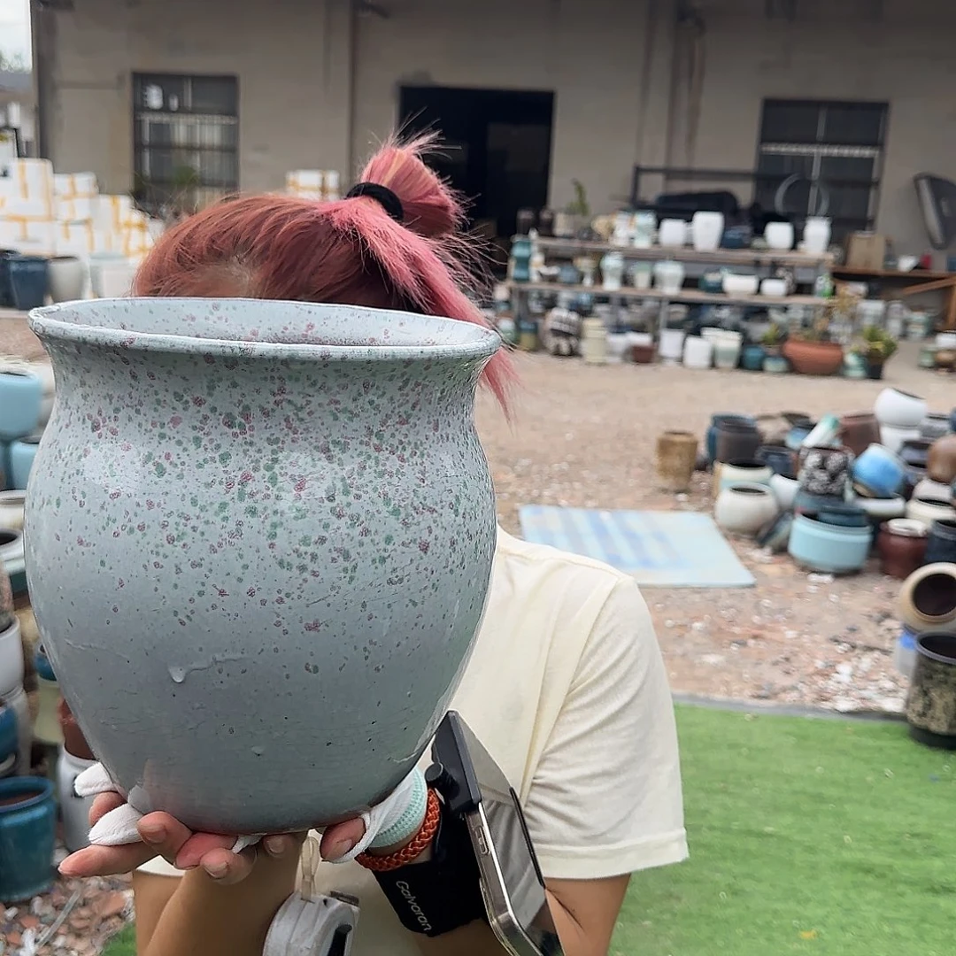 紫砂花盆王嫂花盆0708-五大花高23口21