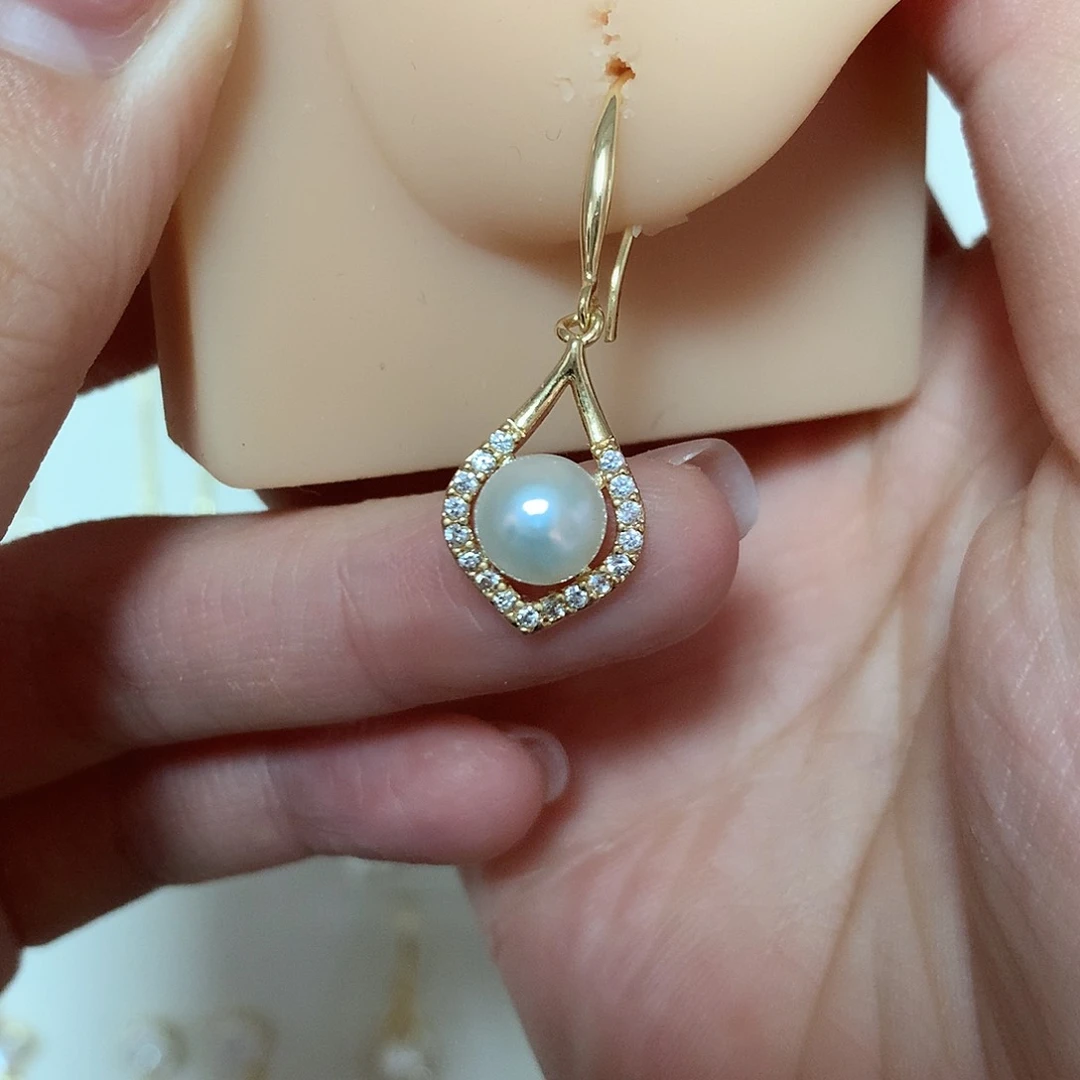 淡水珍珠耳饰合金丢***子