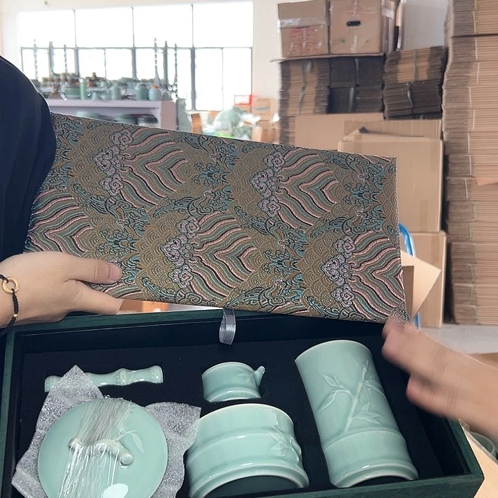 龙泉云间青瓷小米茶器