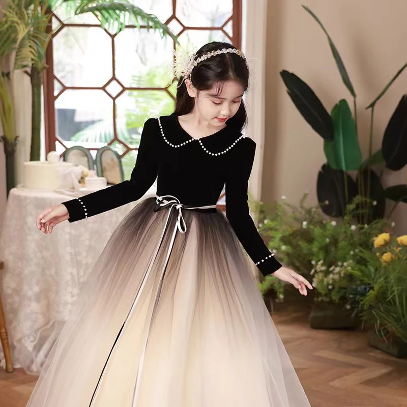 【朱丽叶的梦】女童主持人晚礼服钢琴演出服儿童公主裙生日宴