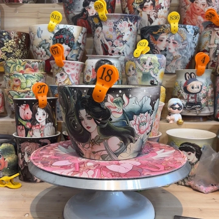 景德镇手绘花盆陶瓷18/13