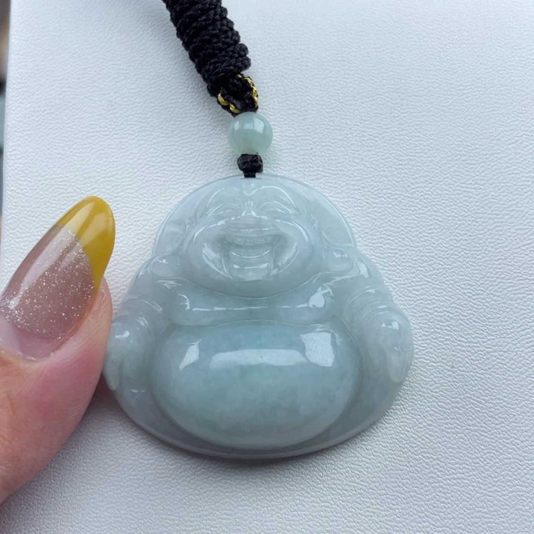 翡翠未镶嵌颈饰佛公微瑕介意勿拍