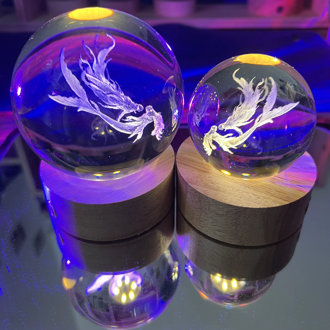 恋与深空祁煜沈星回秦彻夏以昼日卡水晶球小夜灯浪漫创意礼物