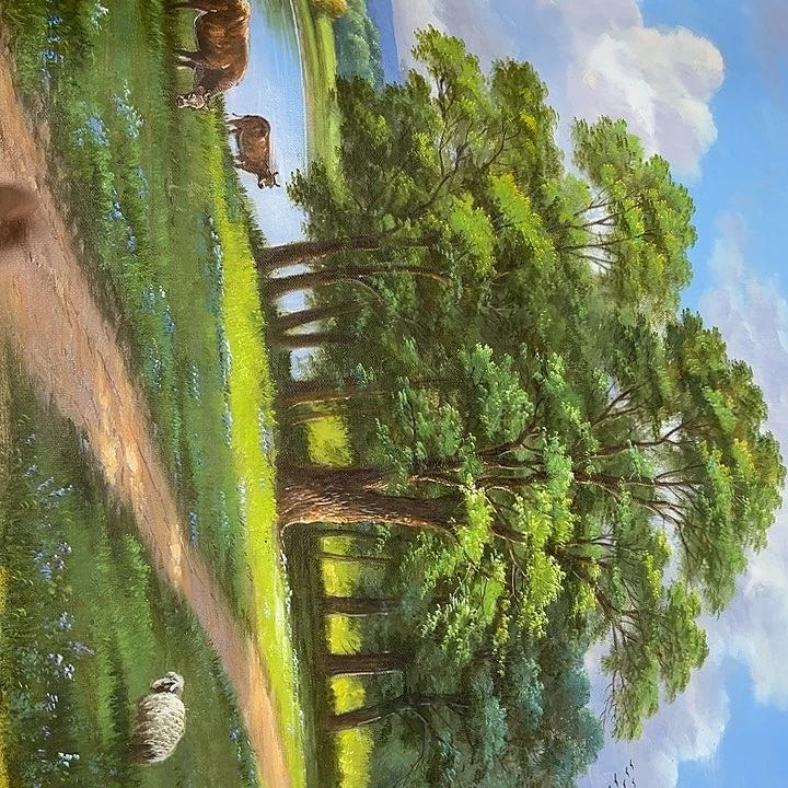 油画恭喜一直仔仔细细