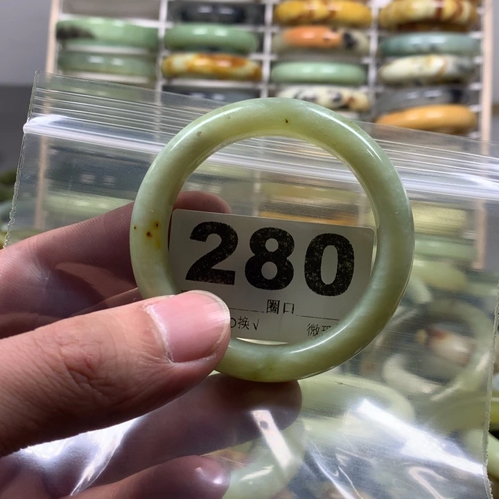 蛇纹石玉手镯未镶嵌小*●