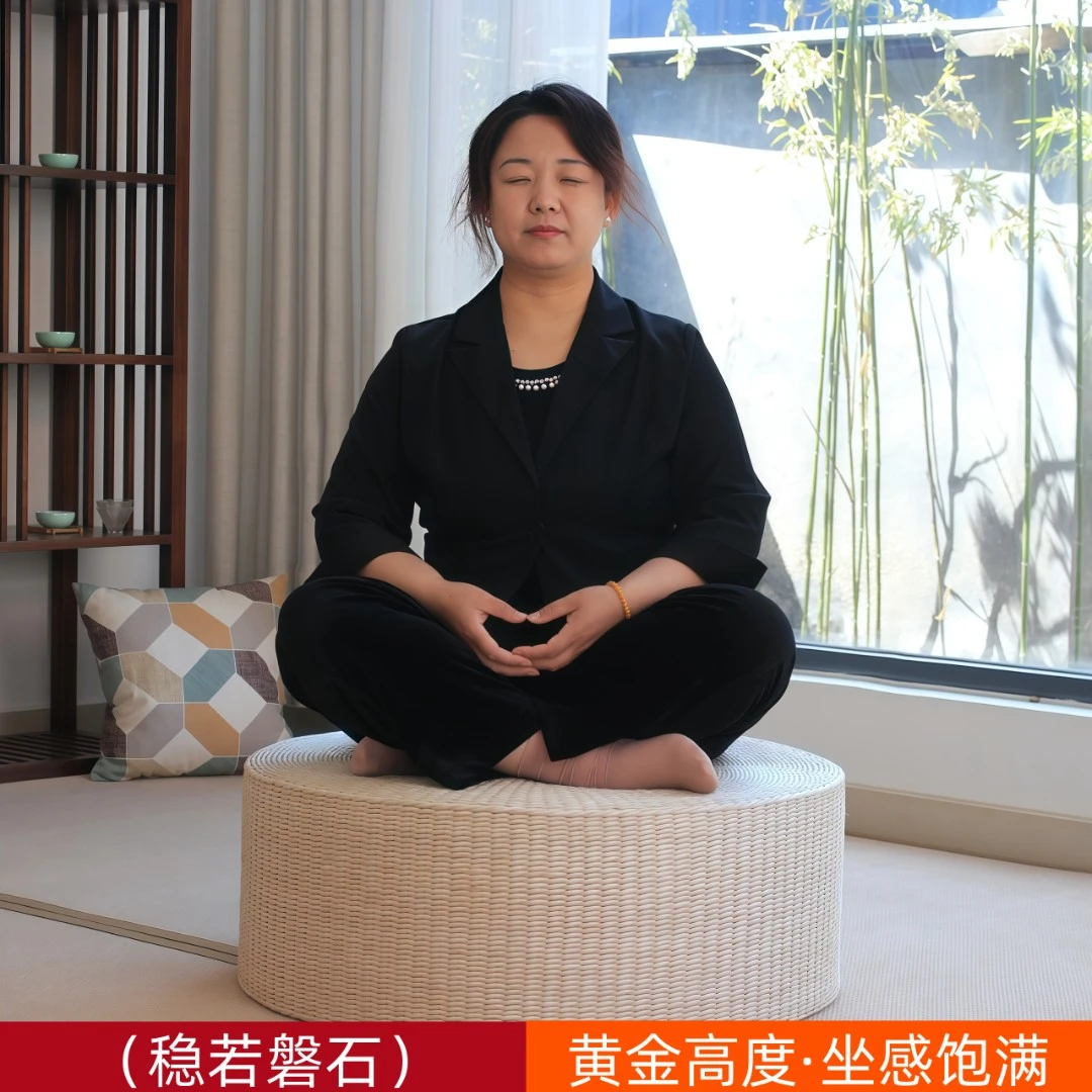 【打坐专用】加厚打坐蒲团草编禅修坐垫禅意打坐坐禅垫(赠布套)