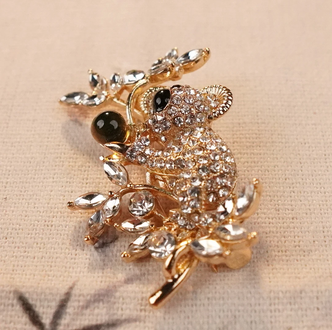 【景轩珠宝】天然蓝珀考拉款胸针可爱百搭复古经典时尚大气JX05A035