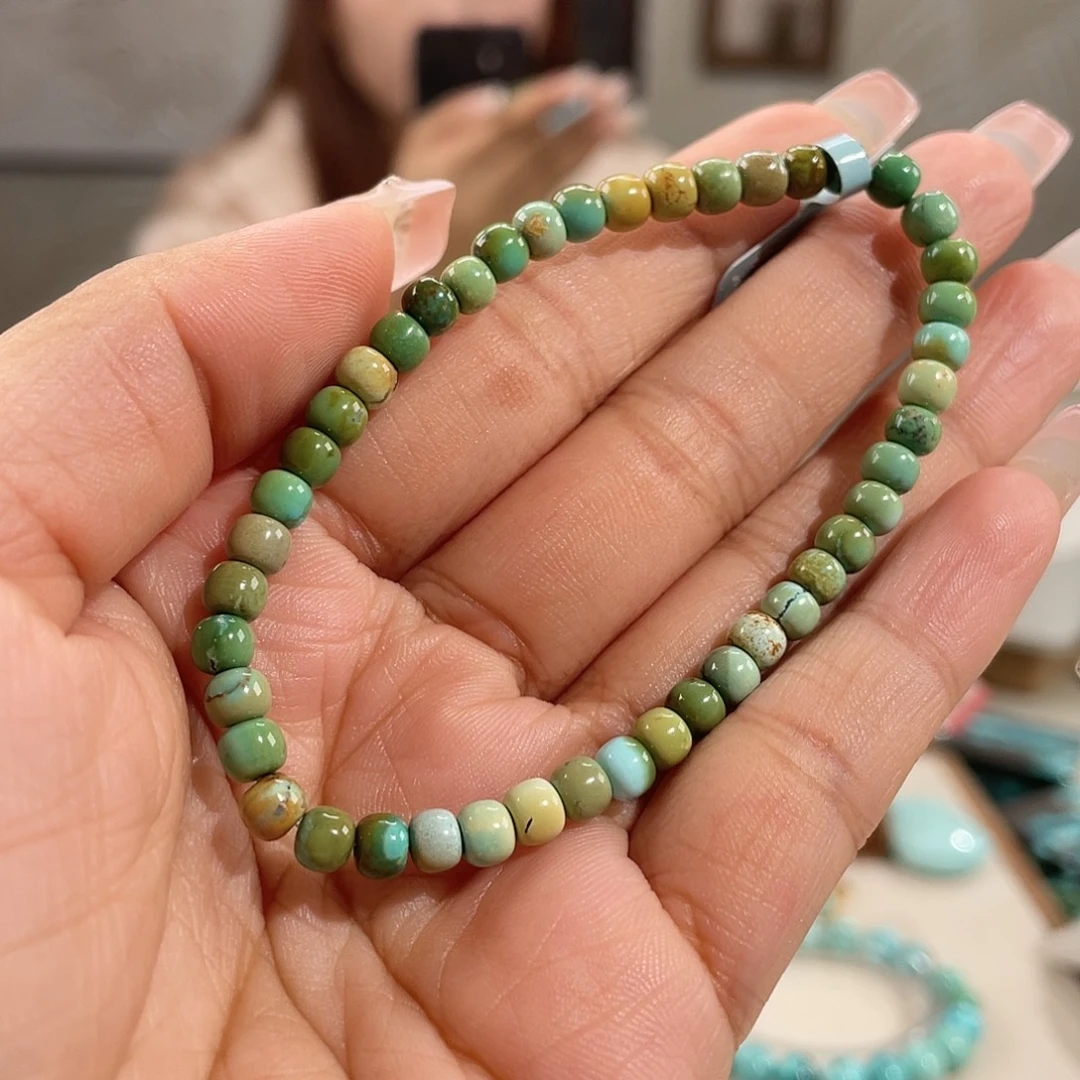 绿松石未镶嵌炫彩单圈卡4+